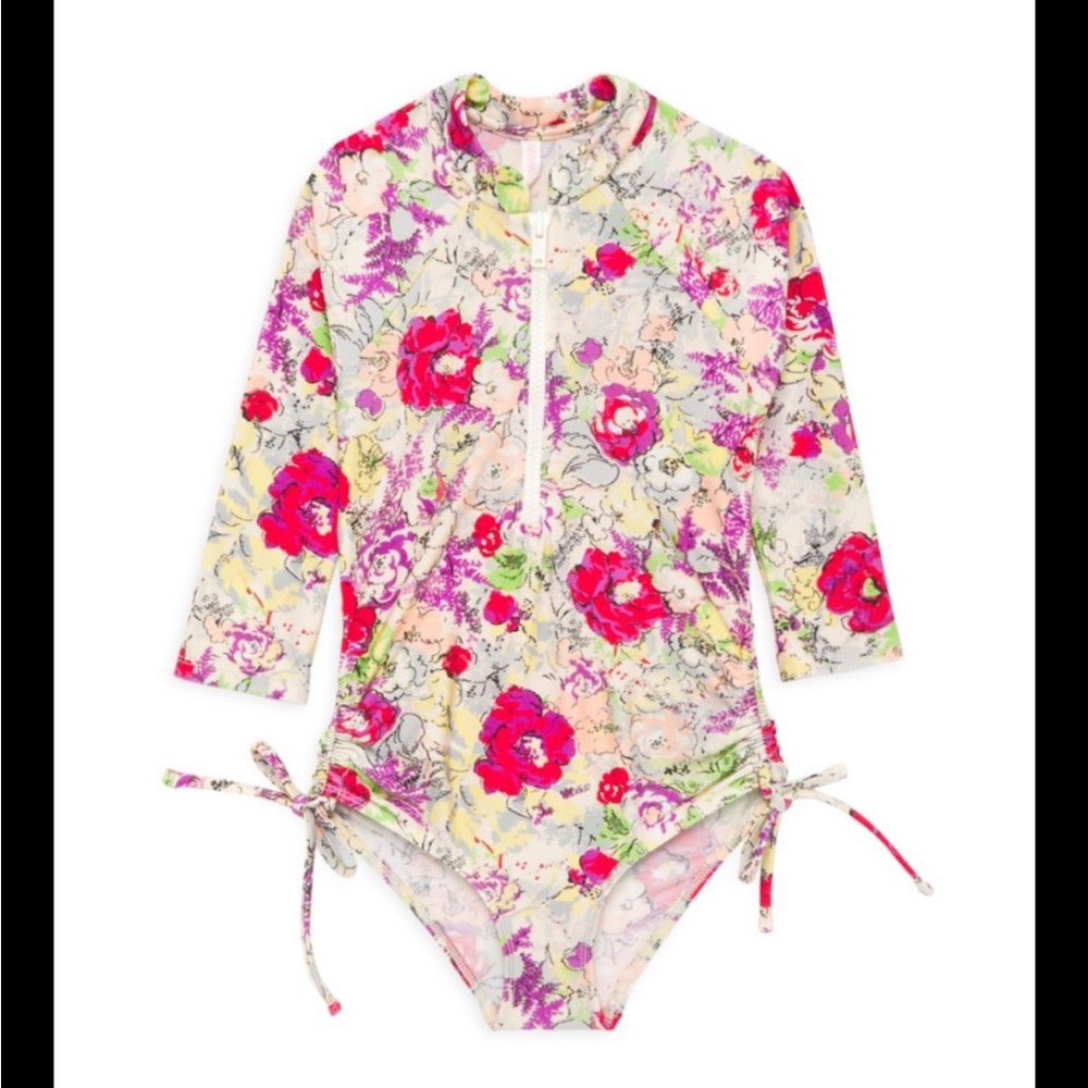 NWOT Zimmermann Girl's Clover Zip-Up One-Piece Swimsuit